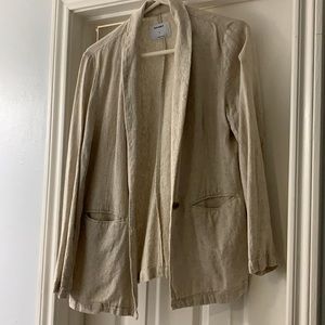 Old Navy. Size M linen blazer. Tan color
